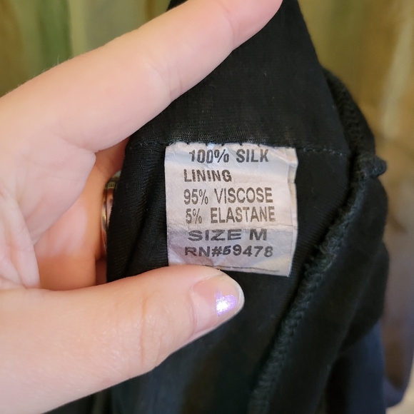 Prontomoda Giusy Green Black Gradient Sleeveless Silk Dress - Picture 4 of 5